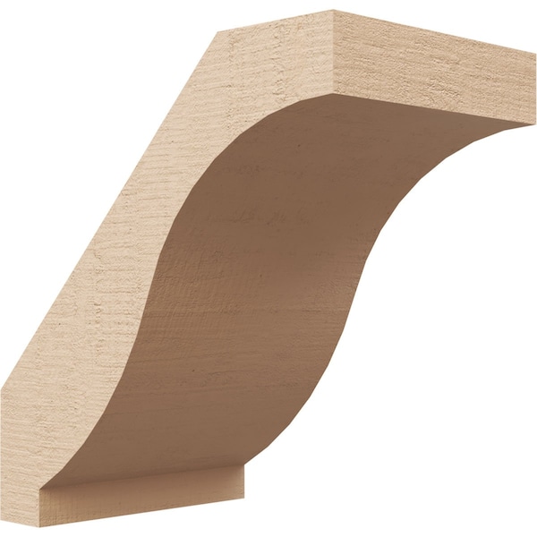 Ekena Millwork 5-inch W x 8-inch D x 8-inch H Baker Rough Cedar Woodgrain TimberThane Knee Brace, Primed BRCUR05X08X08BKRRCPR - main